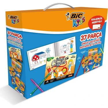 Bic 37 Parça Dikkat Geliştirici Boyama Seti (Kalem Kutusu Hediyeli) ürün görseli