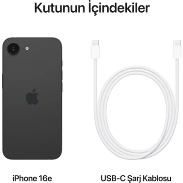 Apple iPhone 16e 128GB Siyah Fiyatı - Taksit Seçenekleri