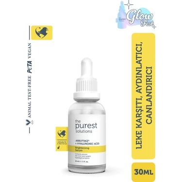 The Purest Solutions, Leke Karşıtı Arbutin Cilt Bakım Serumu 30 ml  (Arbutin %2 + Hyaluronic