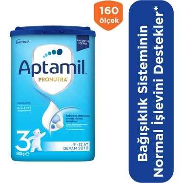 Aptamil 3 Prebiyotikli Devam Sütü 800