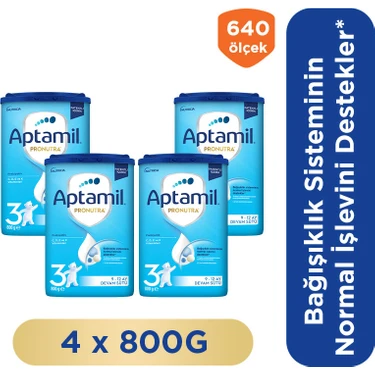 Aptamil 3 Prebiyotikli Devam Sütü 800 Gr x 4 Adet 3200