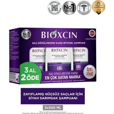 Bioxcin Siyah Sarımsak Şampuanı 3 al 2 öde