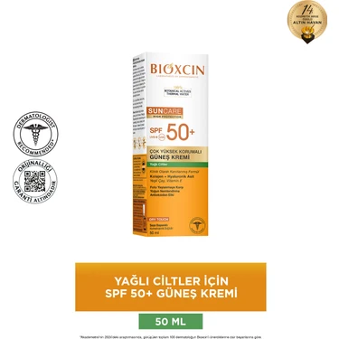 Bioxcin Spf 50+ Güneş Kremi 50 ml Yağlı