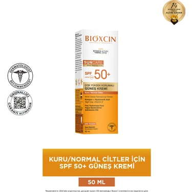 Bioxcin Spf 50+ Güneş Kremi 50 ml Kuru ve Normal