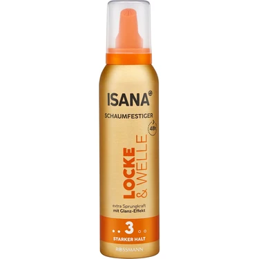 Isana Vegan Saç Köpüğü 150 ml Kıvırcık Saçlar İçin Parlaklık ve Esneklik Sağlayan Etkili