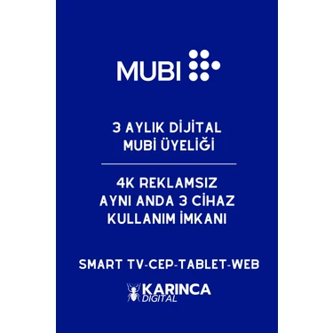 Mubi Üyelik Kodu Dijital 3