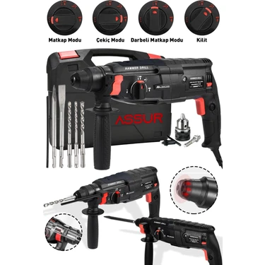 Assur Profesyonel Metal Şanzıman Kırıcı Delici Hilti Darbeli Matkap
