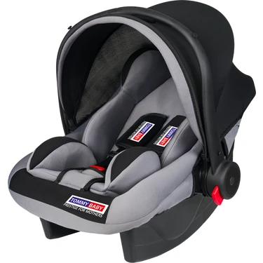 Tommybaby Gri - Siyah Lüx Pedli Bebek Taşıma Koltuğu 0 - 13 kg Taşıma Kapasitesi ile