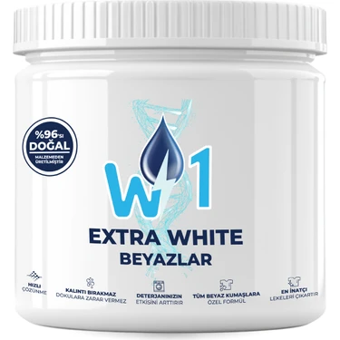 W1 Extra White Beyazlar İçin Leke Çıkarıcı Toz Deterjan 500