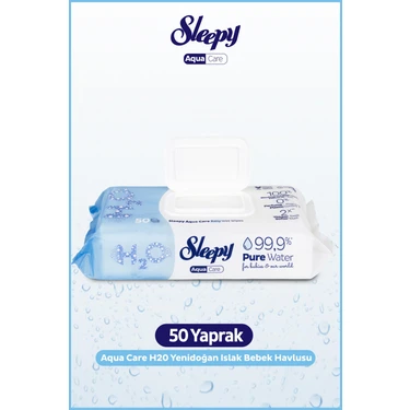Sleepy Aquacare H2O Yenidoğan Islak Bebek Havlusu