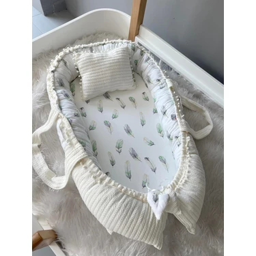 Jaju Baby Nest Örgü Kumaş Tüy Desenli Lüx