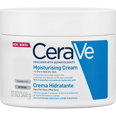 Cerave Nemlendirici Krem Kuru Ciltler Seramid ve Hyalüronik Asit İçerikli 340