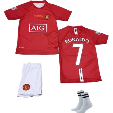 2008 Ronaldo Manchester United Futbol Çocuk Forması 3’lü