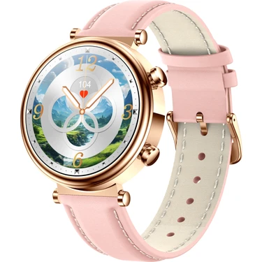 ZeitWatch X3 Kadın Gold Pembe 40 mm Akıllı Saat,Spor,Nabız,Uyku,Şeker,periyot,Tansiyon