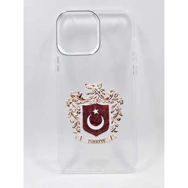 Turkuaz Dijital Pazarlama iPhone 15 Pro Max Özel Türk Bozkurt Arması Baskılı Lüks Silikon