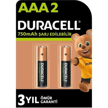 Duracell Şarj Edilebilir AAA İnce Pil 750