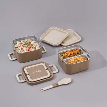 Aryıldız Bento Lunch Box Yemek Termosu Kare Haki 1400 ml Fiyatı