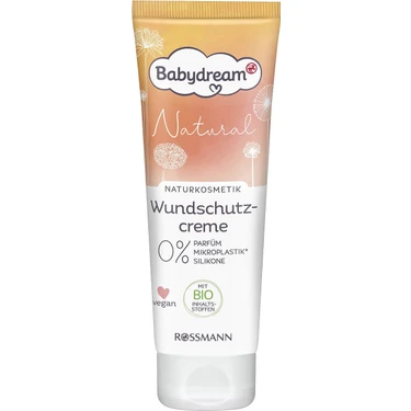 Babydream Natural Pişik Kremi 75 ml Parfüm ve Silikon İçermeyen Vegan