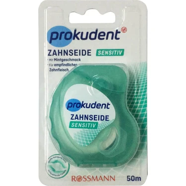 Rossmann Prokudent Hassas Diş İpi 50 m Nane Aromalı Genişleyen Lifli Etkili Temizlik