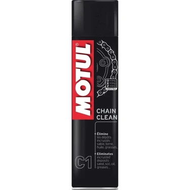 Motul C1 Motosiklet Zincir Temizleme Spreyi - Aşınmaya Dayanıklı Zincirler için Uygun, Tüm