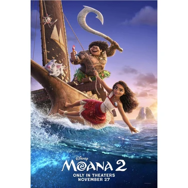 Fidelyo Tasarım Moana 2 (2024) 0007 ( Folyo ) - Afiş - POSTER-4659 ( 70 cm x 100 cm