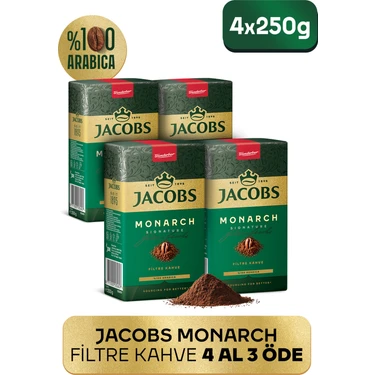 Jacobs Monarch Filtre Kahve 250 gr 4 Al 3 Öde