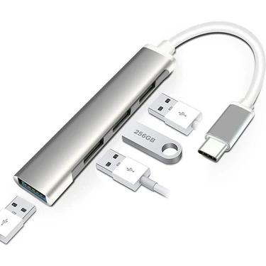 Ocado Type-C 4 Girişli USB Çoğaltıcı Type-C To USB