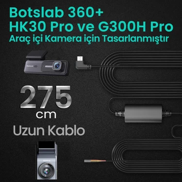 360 Botslab G300H Pro/HK30 Pro Araç İçi Kamera 24 Saat Park Fiyatı