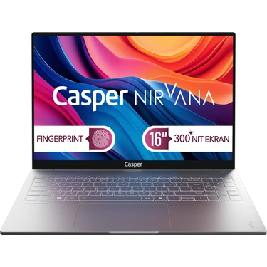 Casper Nirvana S100 300NIT Core i7-13620H 32GB DDR5 RAM 1TB NVME SSD 16"  Freedos Taşınabilir