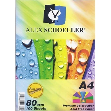 Alex Schoeller A4 Renkli Fotokopi Kağıdı 10 Renk - 100 Adet