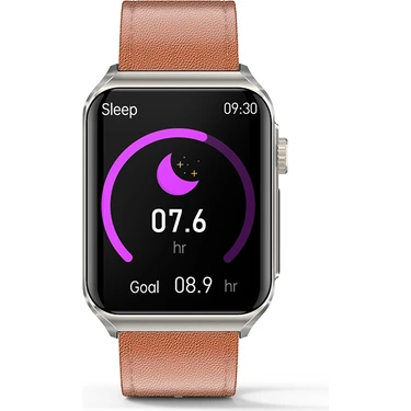 Zeitwatch X5 Silver Brown 47MM Akıllı Saat Uyku Şeker Tansiyon Takibi.  AppStore ve GooglePlayStore