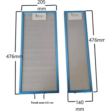 Luxell DS6-905 Luxell-Kumtel Aspiratör Filtre Seti 20,5*47,6 cm -14X47,6
