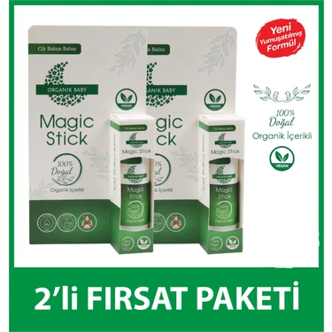 Organik Baby Vegan Cilt Bakım Balmı Anlık Yatıştırıcı Doğal Stick 2