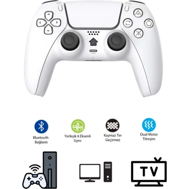 Kablosuz Gyro Titreşimli Oyun Kolu Joystick Ps4 Kolu Ps Pc Tv