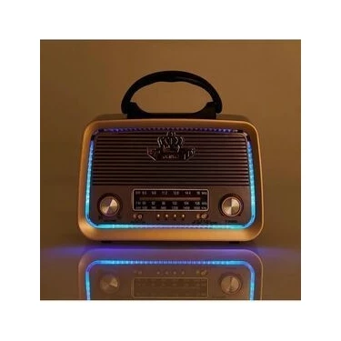 301 Eskitme Nostalji Tasarımlı Bluetoothlu Nostalji Radyo Fm-Sd