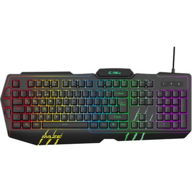 Claw's Raze Rgb Işıklandırma - Harici G-Makro Tuşlu - Örgü Kablolu Membran Oyuncu