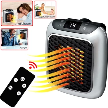PM-26513 800 Watt Pri̇z Ti̇pi̇ Uzaktan Kumandali Taşinabi̇li̇r Isitici (Zamanlayici)
