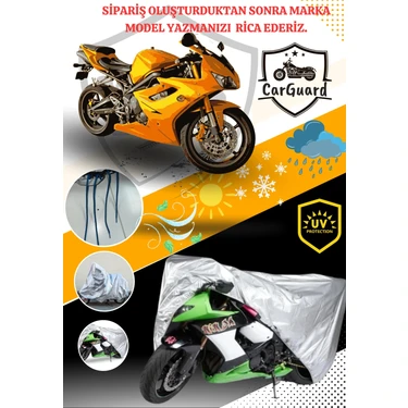 Car Guard Carguard Tüm Motosikletler ile Uyumlu Brandası Motor Örtüsü