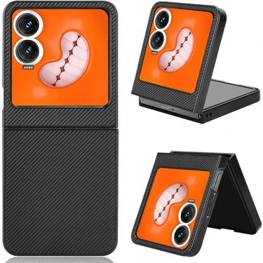 Zsykd Infinix Zero Flip Siyah Için Pu Deri Pc Telefon Kılıfı (Yurt