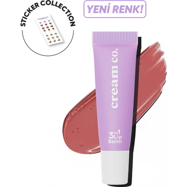 3in1 Lip Balm 407 | Nemlendirici Parlatıcı Dudak Bakım | Rose Cupcake | Hyaluronik Asit