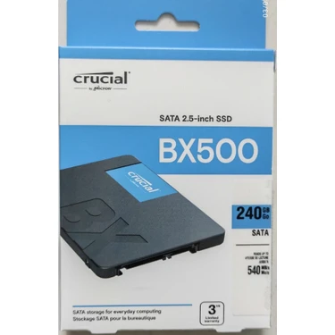 New Crucial BX500 240GB 3D Nand Sata 2,5 Sıralı Okuma 540 Fiyatı