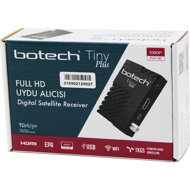 Botech Tiny Plus Full Hd Dijital Uydu Alıcısı 1080P - HDMI - USB - Wıfı - Epg - Otomatik Kanal