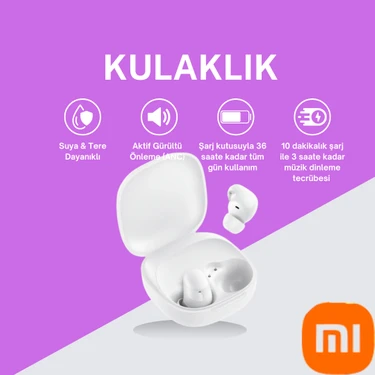 Xiaomi Xıaomı Bluetooth Kablosuz Kulak Içi Kulaklık Yapay Zeka Destekli Gürültü Azaltma 10