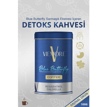 Viemore Blue Butterfly Detoks Kahvesi 100 gr Yumuşak Lezzet İçeren Glütensiz