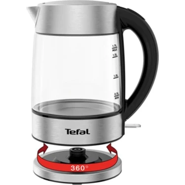 Tefal 1,7 Lt Cam Kettle Şık Tasarım ve 360° Dönebilir Taban ile Hızlı