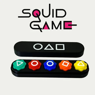 Squid Game 5 Taş Oyunu Kutulu - 3D Baskı