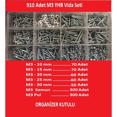 M3 Vida Metrik 3 VİDA Seti 910