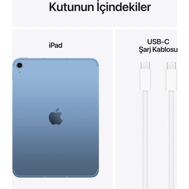 Apple iPad A16 11 128GB Wi-Fi + Cellular Tablet Mavi Fiyatı