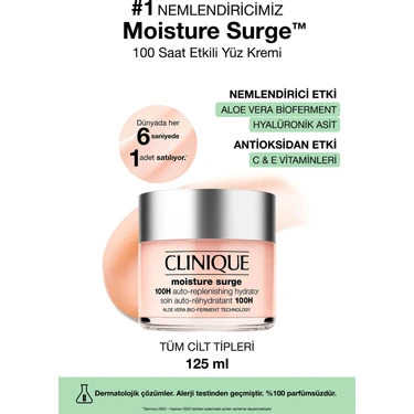 Clinique Moisture Surge™ 100 Saat Etkili Nemlendirici Yüz Kremi 125ml | Aloe Vera