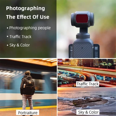 EnigmaticE Brdrc Filtre Kiti Uv Cpl ND16 Filtre Seti Djı Osmo Pocket 3 Aksesuarları Kamera Optik